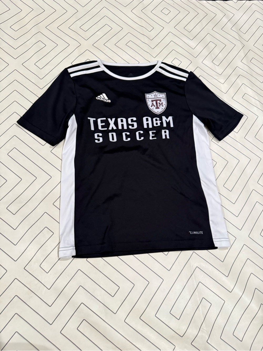 Adidas Texas A&M Kids' Black & White Soccer Jersey